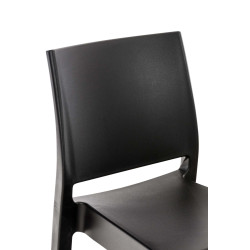 Taburete Apilable Maya Negro