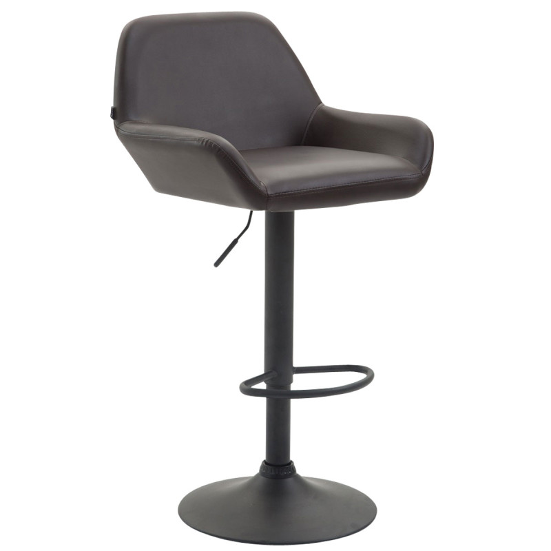 Taburete De Bar Braga En Simil Cuero Marrón,Negro