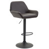 Taburete De Bar Braga En Simil Cuero Marrón,Negro