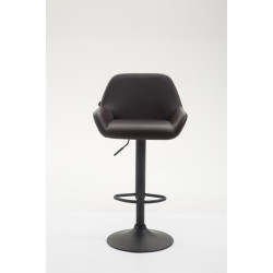 Taburete De Bar Braga En Simil Cuero Marrón,Negro