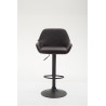 Taburete De Bar Braga En Simil Cuero Marrón,Negro