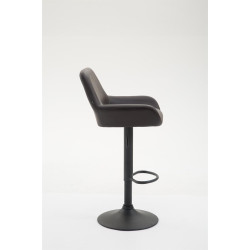 Taburete De Bar Braga En Simil Cuero Marrón,Negro