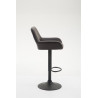 Taburete De Bar Braga En Simil Cuero Marrón,Negro