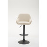 Taburete De Bar Braga En Simil Cuero Crema,Negro