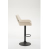 Taburete De Bar Braga En Simil Cuero Crema,Negro