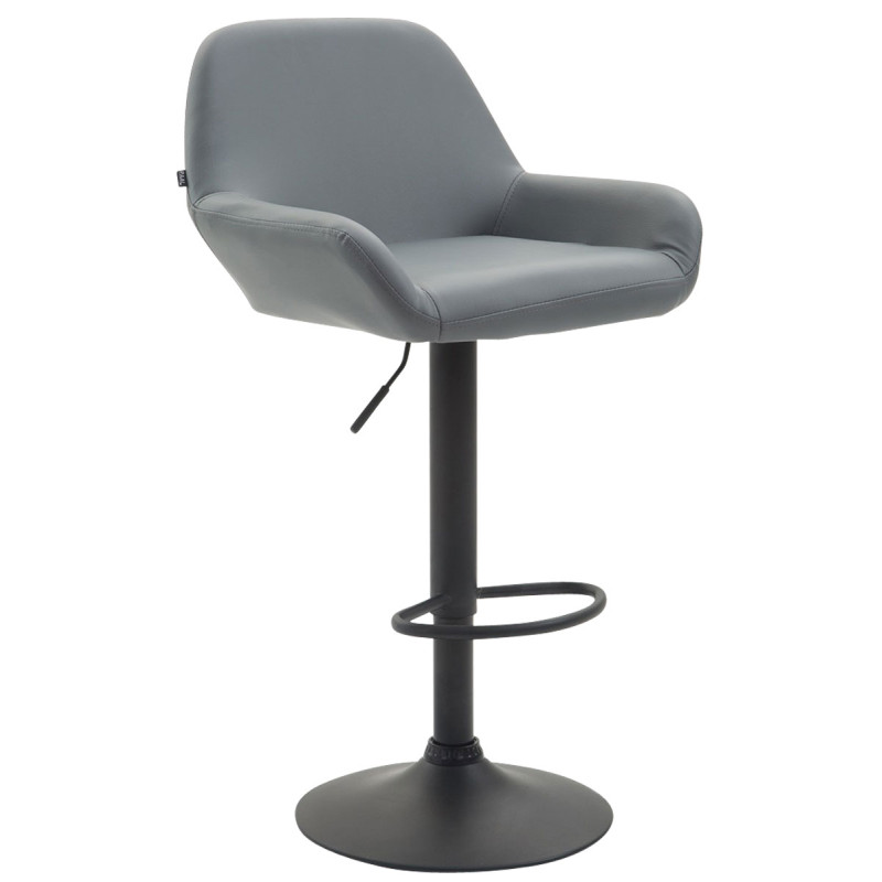 Taburete De Bar Braga En Simil Cuero Gris,Negro