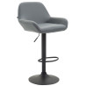 Taburete De Bar Braga En Simil Cuero Gris,Negro
