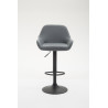 Taburete De Bar Braga En Simil Cuero Gris,Negro