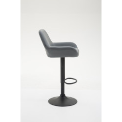 Taburete De Bar Braga En Simil Cuero Gris,Negro