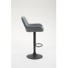 Taburete De Bar Braga En Simil Cuero Gris,Negro