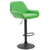 Taburete De Bar Braga En Simil Cuero Verde,Negro