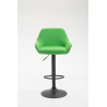 Taburete De Bar Braga En Simil Cuero Verde,Negro