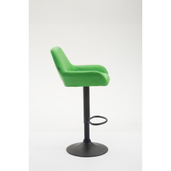 Taburete De Bar Braga En Simil Cuero Verde,Negro