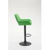 Taburete De Bar Braga En Simil Cuero Verde,Negro