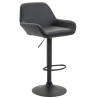 Taburete De Bar Braga En Simil Cuero Negro,Negro