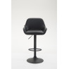 Taburete De Bar Braga En Simil Cuero Negro,Negro