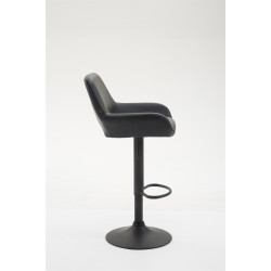 Taburete De Bar Braga En Simil Cuero Negro,Negro