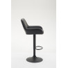 Taburete De Bar Braga En Simil Cuero Negro,Negro