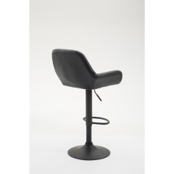 Taburete De Bar Braga En Simil Cuero Negro,Negro
