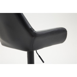 Taburete De Bar Braga En Simil Cuero Negro,Negro