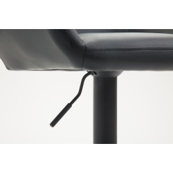 Taburete De Bar Braga En Simil Cuero Negro,Negro