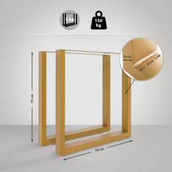 2x Tischbeine Velden 70 cm