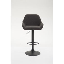 Taburete De Bar Braga En Tela Gris oscuro,Negro