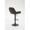 Taburete De Bar Braga En Tela Gris oscuro,Negro