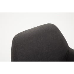 Taburete De Bar Braga En Tela Gris oscuro,Negro