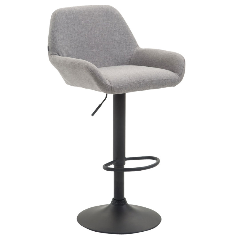 Taburete De Bar Braga En Tela Gris,Negro
