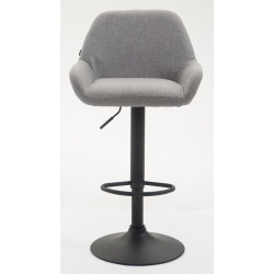 Taburete De Bar Braga En Tela Gris,Negro