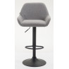 Taburete De Bar Braga En Tela Gris,Negro