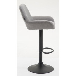 Taburete De Bar Braga En Tela Gris,Negro