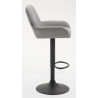 Taburete De Bar Braga En Tela Gris,Negro