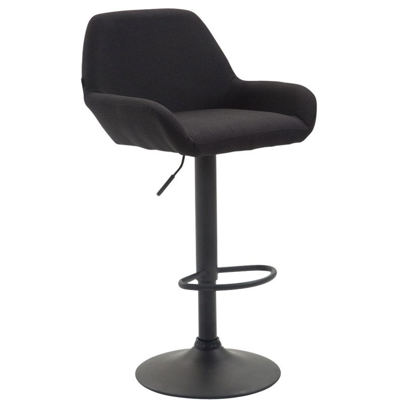 Taburete De Bar Braga En Tela Negro,Negro