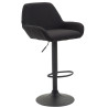 Taburete De Bar Braga En Tela Negro,Negro