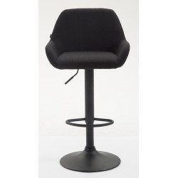 Taburete De Bar Braga En Tela Negro,Negro