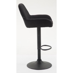 Taburete De Bar Braga En Tela Negro,Negro