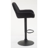 Taburete De Bar Braga En Tela Negro,Negro