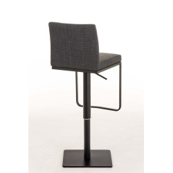Taburete Panama en Tela Gris oscuro,Negro