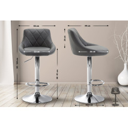 Taburete De Bar Lazio Gris