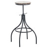 Taburete Industrial Jos Plateado antiguo