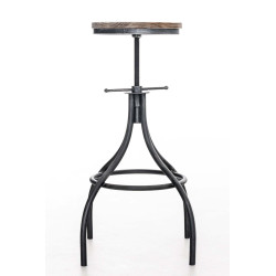 Taburete Industrial Jos Plateado antiguo