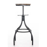 Taburete Industrial Jos Plateado antiguo