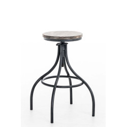 Taburete Industrial Jos Plateado antiguo