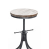 Taburete Industrial Jos Plateado antiguo
