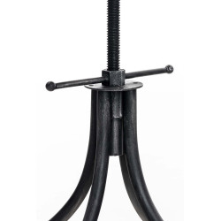 Taburete Industrial Jos Plateado antiguo