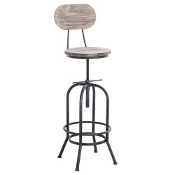 Taburete Industrial Pino...