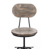 Taburete Industrial Pino Plateado antiguo