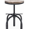 Taburete Industrial Pino Plateado antiguo